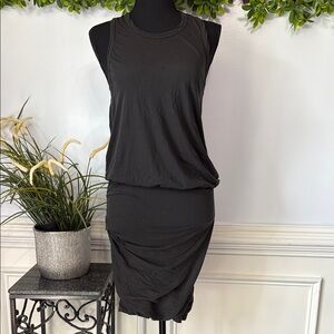 James Perse Standard Dark Grey 100% Cotton Racerback Dress S
